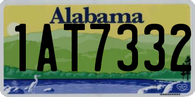 AL license plate 1AT7332
