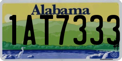 AL license plate 1AT7333