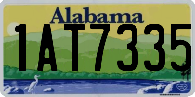 AL license plate 1AT7335