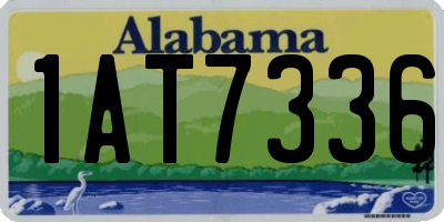 AL license plate 1AT7336