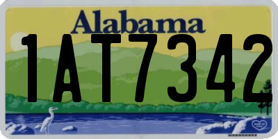 AL license plate 1AT7342