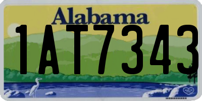 AL license plate 1AT7343