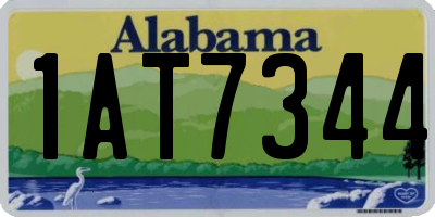 AL license plate 1AT7344