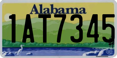 AL license plate 1AT7345