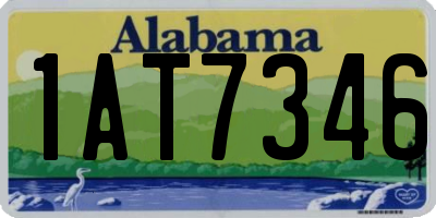 AL license plate 1AT7346