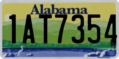 AL license plate 1AT7354