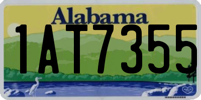 AL license plate 1AT7355