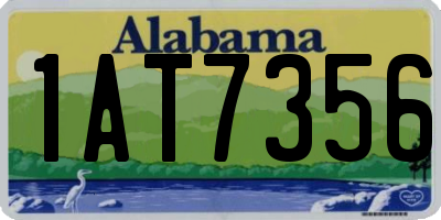 AL license plate 1AT7356