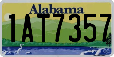 AL license plate 1AT7357