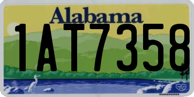 AL license plate 1AT7358
