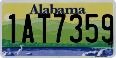 AL license plate 1AT7359
