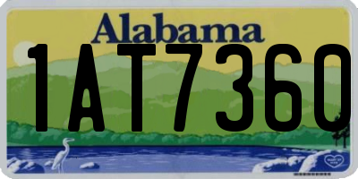 AL license plate 1AT7360