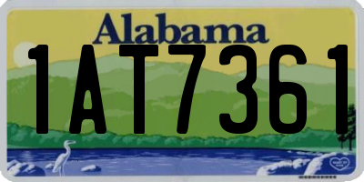 AL license plate 1AT7361