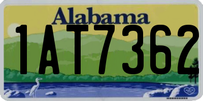 AL license plate 1AT7362