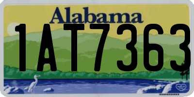 AL license plate 1AT7363