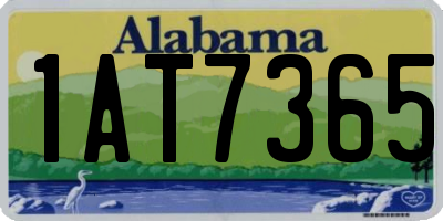 AL license plate 1AT7365