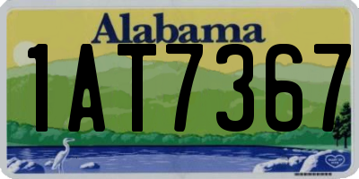 AL license plate 1AT7367