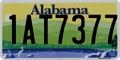AL license plate 1AT7377
