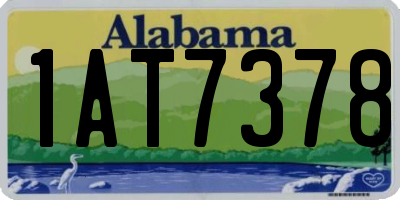 AL license plate 1AT7378