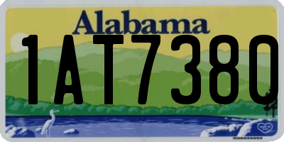 AL license plate 1AT7380