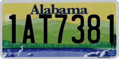 AL license plate 1AT7381