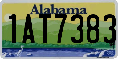 AL license plate 1AT7383