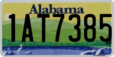 AL license plate 1AT7385