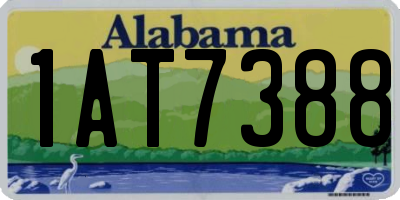 AL license plate 1AT7388