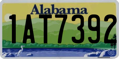 AL license plate 1AT7392