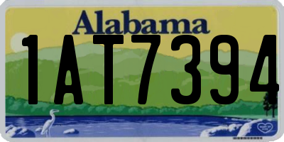 AL license plate 1AT7394