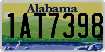 AL license plate 1AT7398