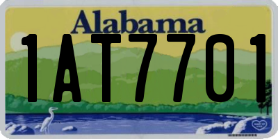 AL license plate 1AT7701