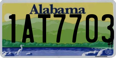 AL license plate 1AT7703