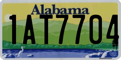 AL license plate 1AT7704
