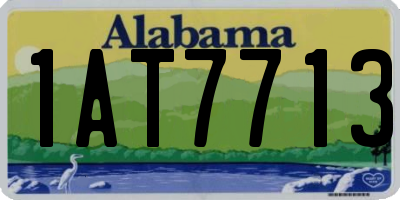 AL license plate 1AT7713