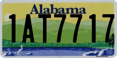 AL license plate 1AT7717