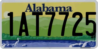 AL license plate 1AT7725