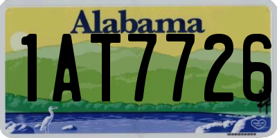 AL license plate 1AT7726