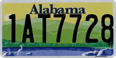 AL license plate 1AT7728
