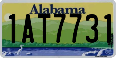AL license plate 1AT7731