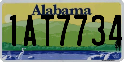 AL license plate 1AT7734