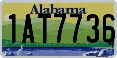 AL license plate 1AT7736