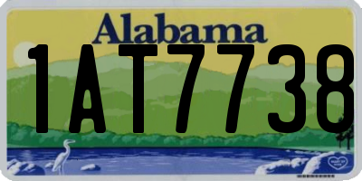 AL license plate 1AT7738