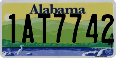 AL license plate 1AT7742