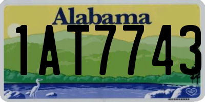 AL license plate 1AT7743