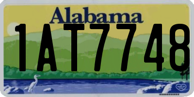 AL license plate 1AT7748
