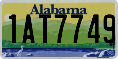 AL license plate 1AT7749