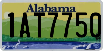 AL license plate 1AT7750