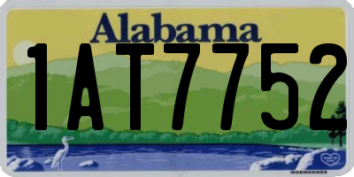 AL license plate 1AT7752