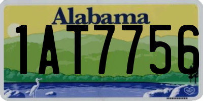 AL license plate 1AT7756